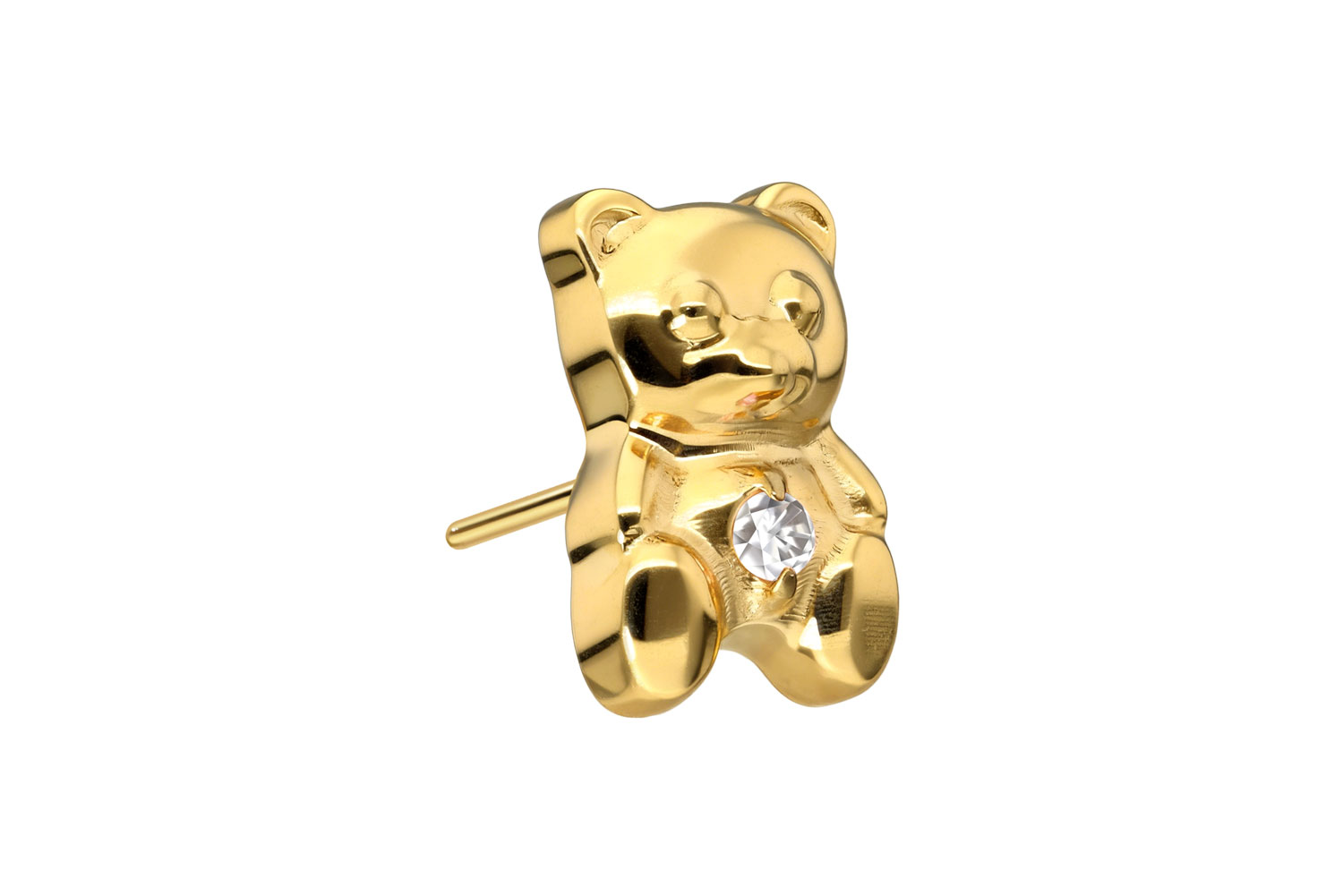 Titan Aufsatz mit Push Pin TEDDYBÄR von Piercingline